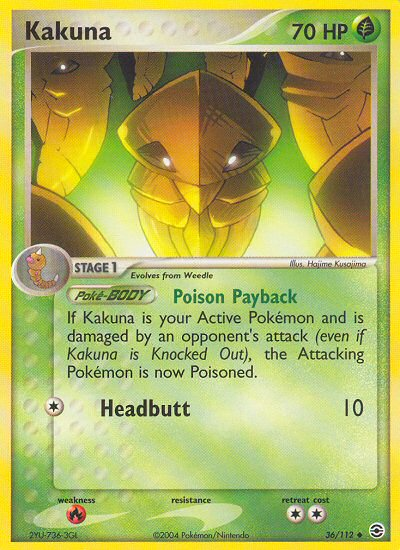 Kakuna (36/112) [EX: FireRed & LeafGreen] | Exor Games New Glasgow