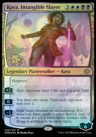 Kaya, Intangible Slayer [Phyrexia: All Will Be One Prerelease Promos] | Exor Games New Glasgow