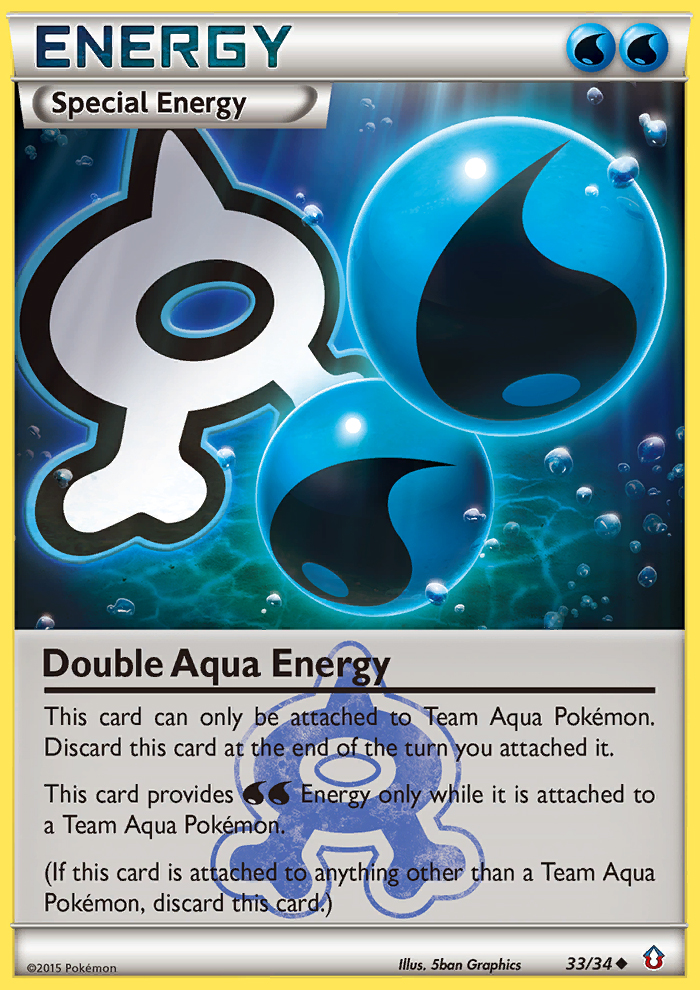 Double Aqua Energy (33/34) [XY: Double Crisis] | Exor Games New Glasgow