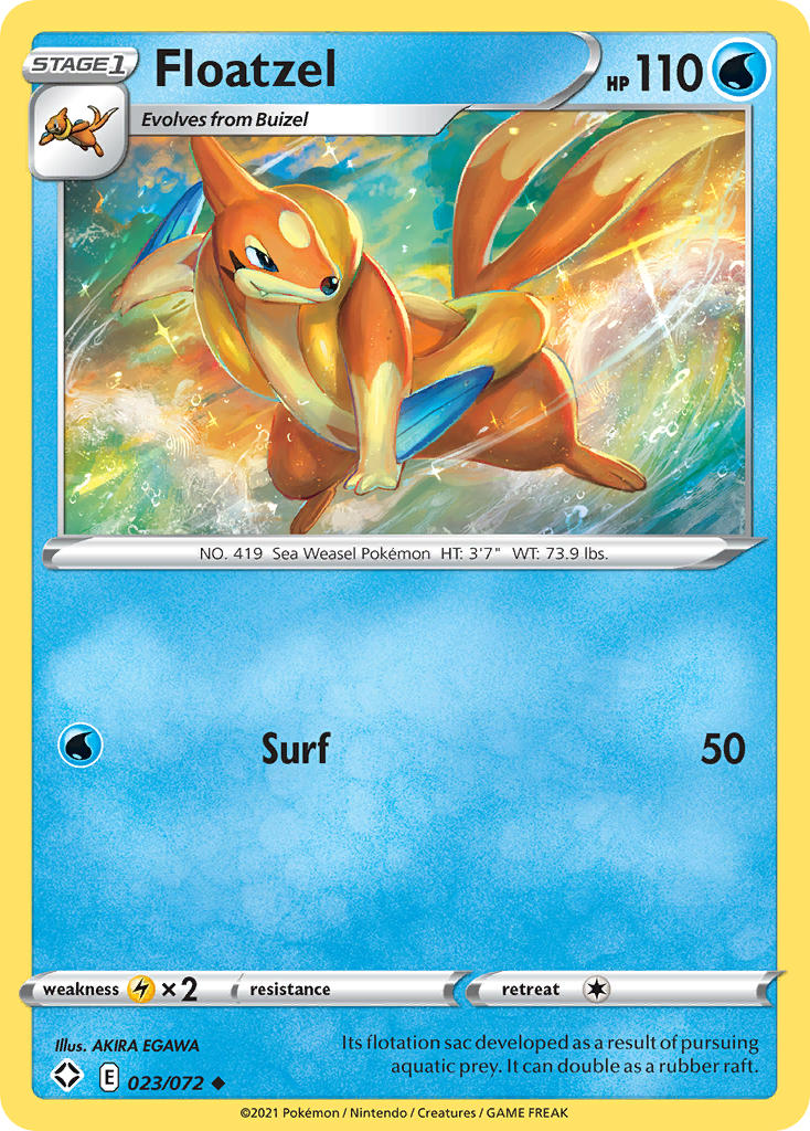 Floatzel (023/072) [Sword & Shield: Shining Fates] | Exor Games New Glasgow