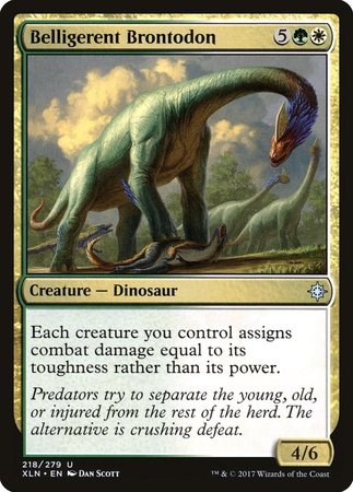 Belligerent Brontodon [Ixalan] | Exor Games New Glasgow