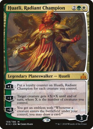 Huatli, Radiant Champion [Rivals of Ixalan] | Exor Games New Glasgow