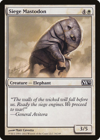 Siege Mastodon [Magic 2012] | Exor Games New Glasgow