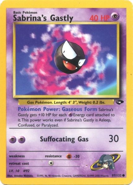 Sabrina's Gastly (97/132) [Gym Challenge Unlimited] | Exor Games New Glasgow