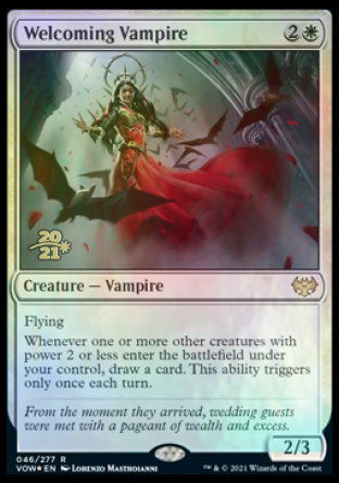 Welcoming Vampire [Innistrad: Crimson Vow Prerelease Promos] | Exor Games New Glasgow