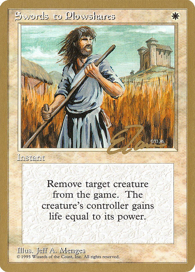 Swords to Plowshares (Eric Tam) [Pro Tour Collector Set] | Exor Games New Glasgow