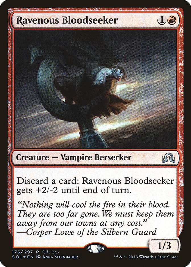 Ravenous Bloodseeker (Gift Box) [Shadows over Innistrad Promos] | Exor Games New Glasgow