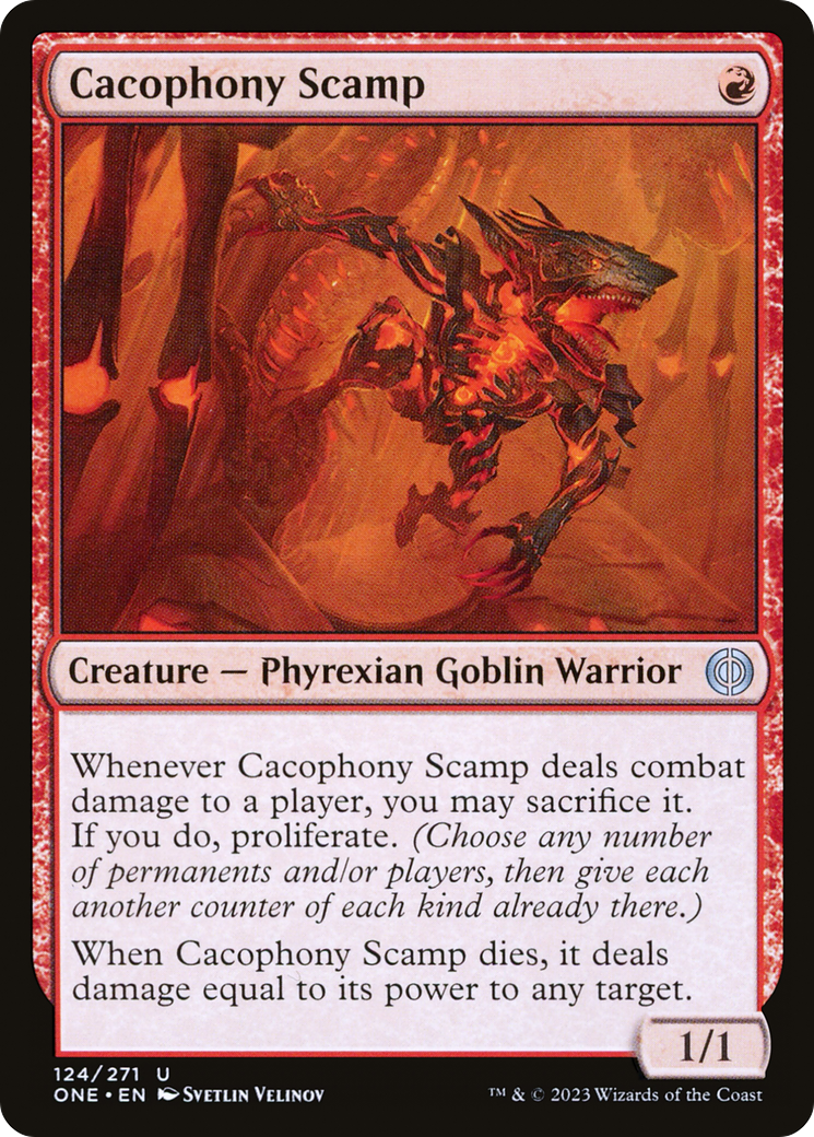 Cacophony Scamp [Phyrexia: All Will Be One] | Exor Games New Glasgow