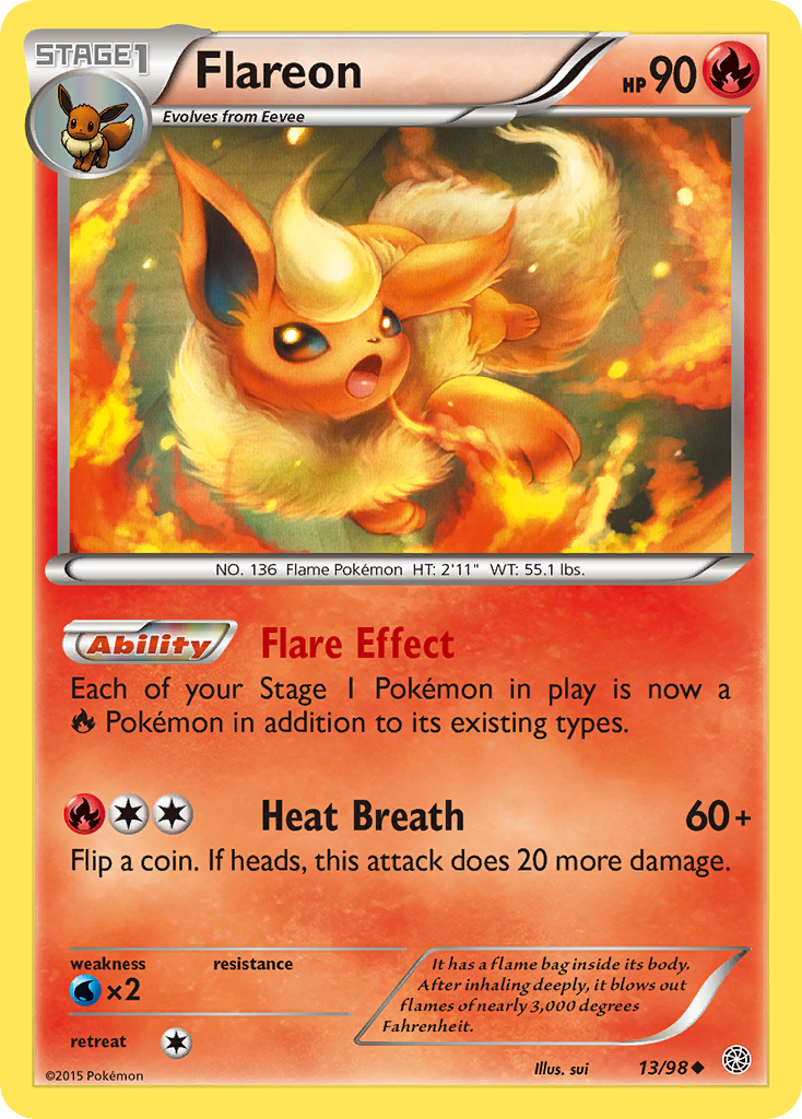 Flareon (13/98) [XY: Ancient Origins] | Exor Games New Glasgow