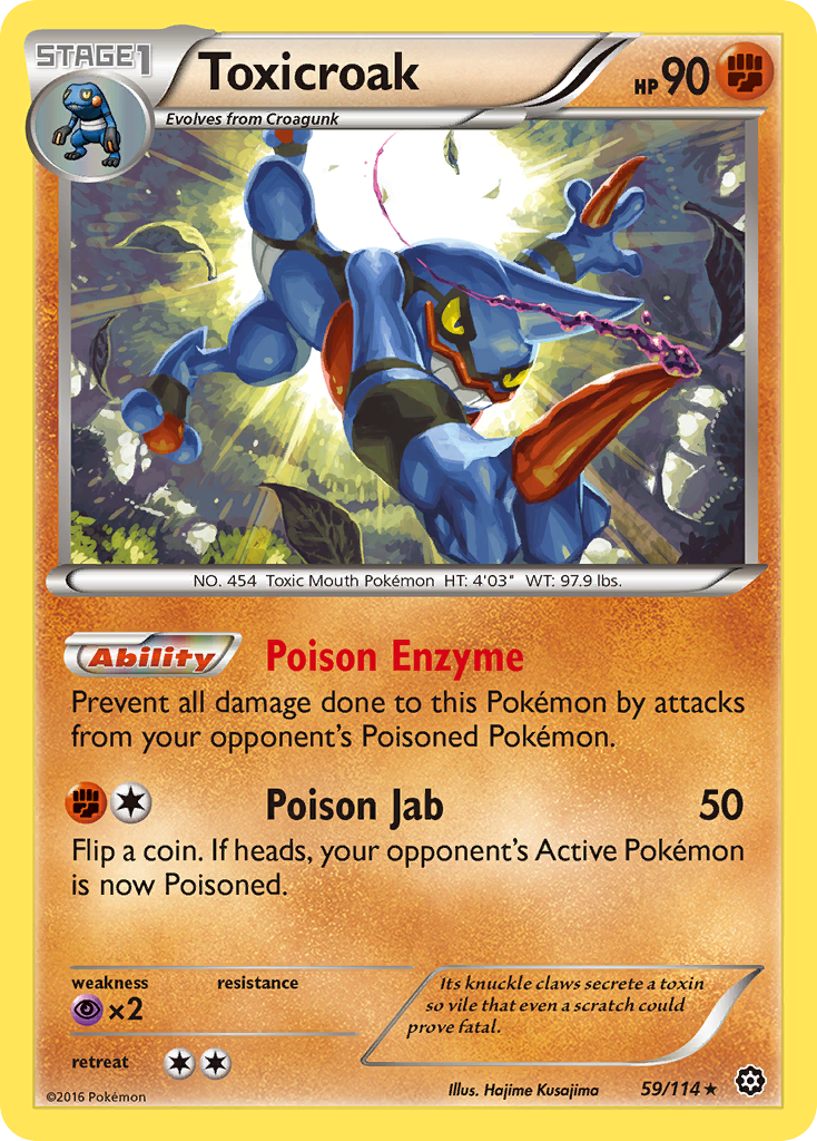 Toxicroak (59/114) [XY: Steam Siege] | Exor Games New Glasgow