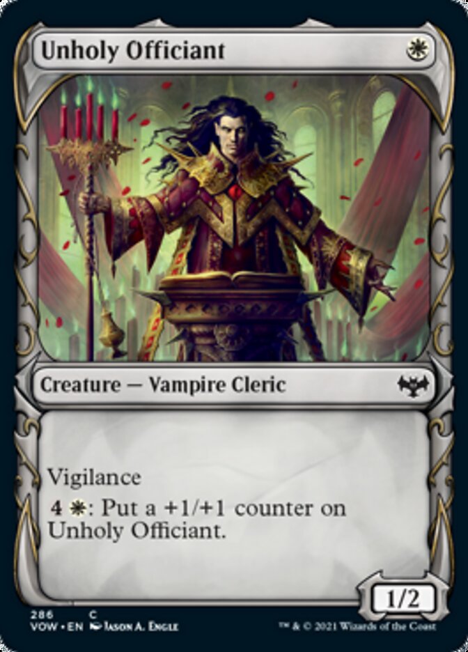 Unholy Officiant (Showcase Fang Frame) [Innistrad: Crimson Vow] | Exor Games New Glasgow