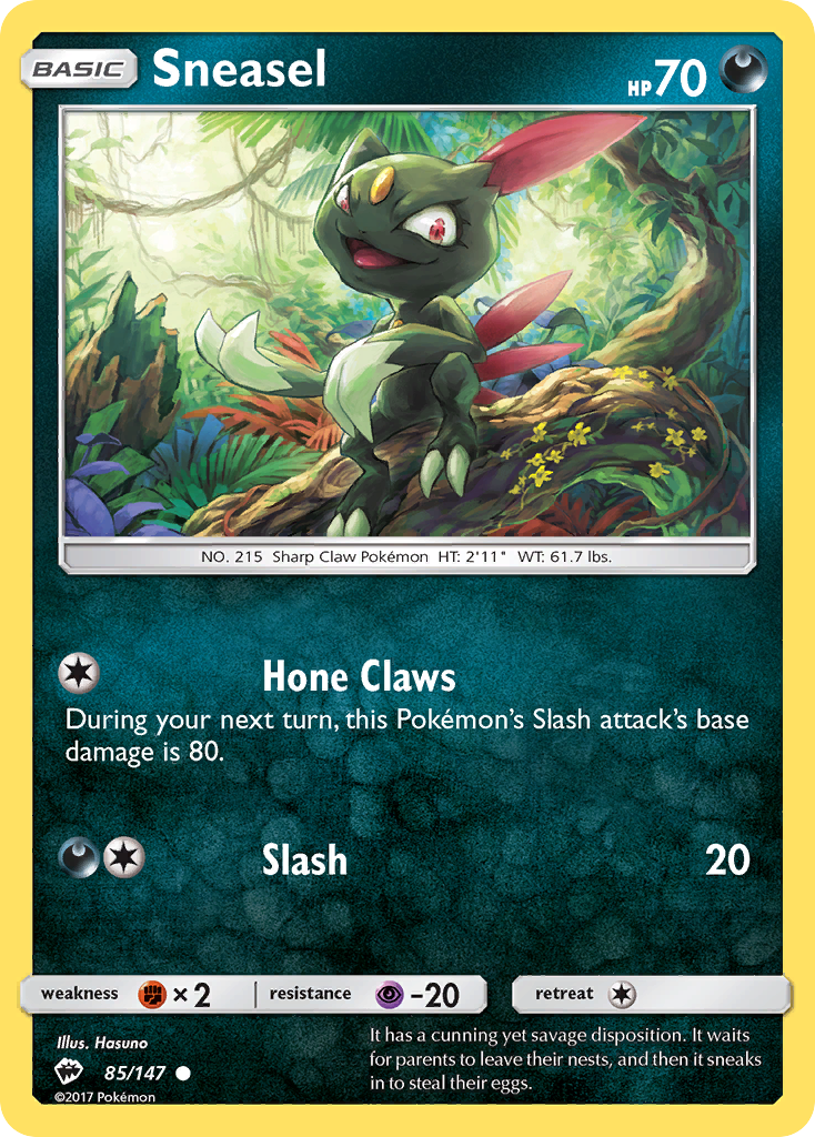 Sneasel (85/147) [Sun & Moon: Burning Shadows] | Exor Games New Glasgow