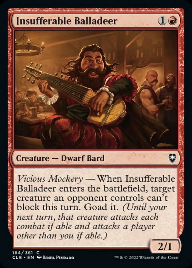 Insufferable Balladeer [Commander Legends: Battle for Baldur's Gate] | Exor Games New Glasgow