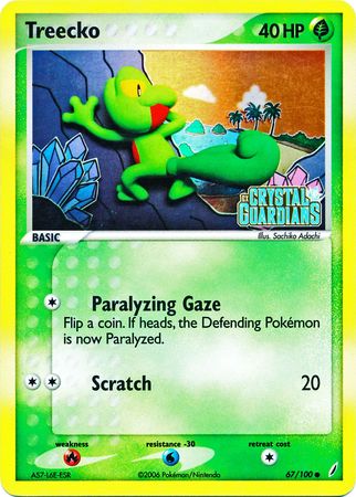 Treecko (67/100) (Stamped) [EX: Crystal Guardians] | Exor Games New Glasgow