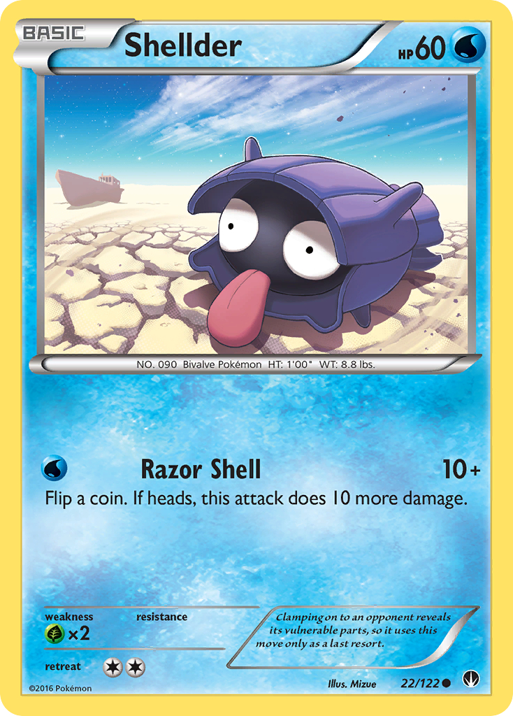 Shellder (22/122) [XY: BREAKpoint] | Exor Games New Glasgow