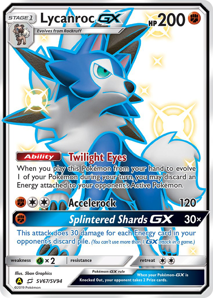 Lycanroc GX (SV67/SV94) [Sun & Moon: Hidden Fates - Shiny Vault] | Exor Games New Glasgow