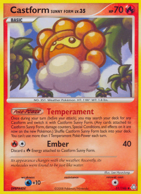 Castform Sunny Form (51/146) [Diamond & Pearl: Legends Awakened] | Exor Games New Glasgow