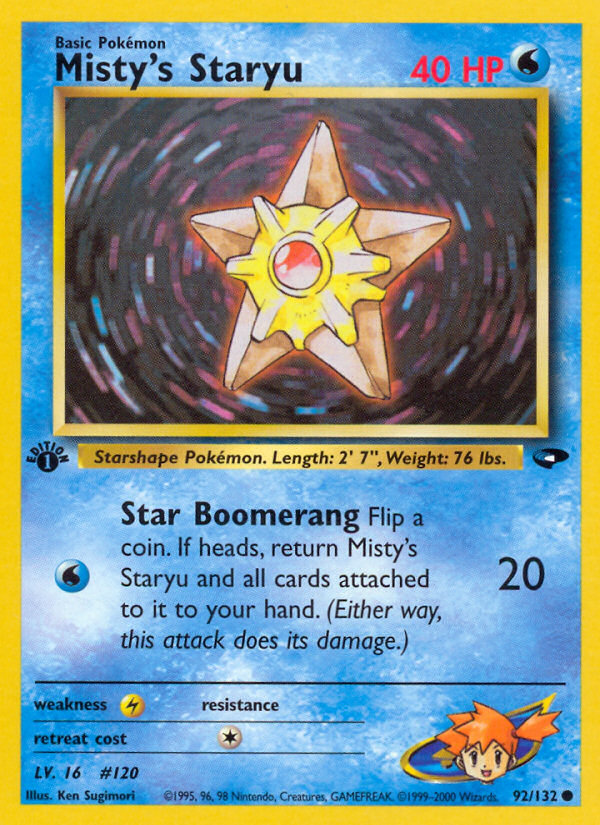 Misty's Staryu (92/132) [Gym Challenge 1st Edition] | Exor Games New Glasgow