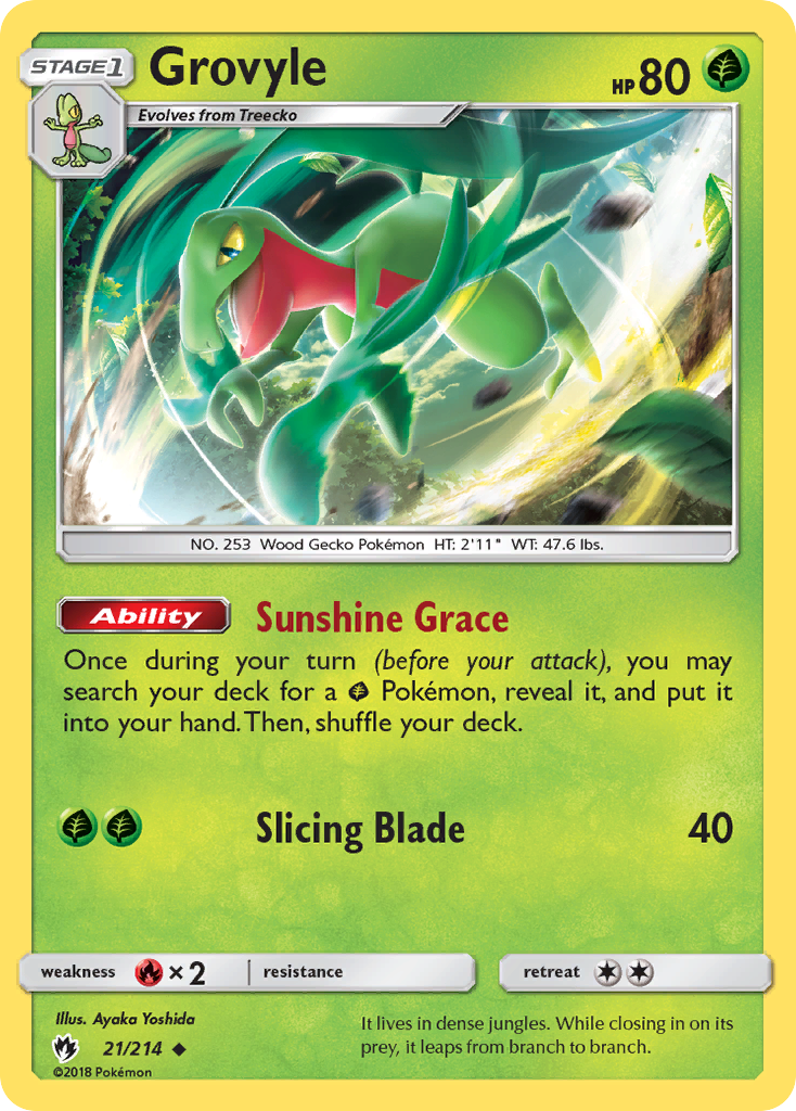 Grovyle (21/214) [Sun & Moon: Lost Thunder] | Exor Games New Glasgow