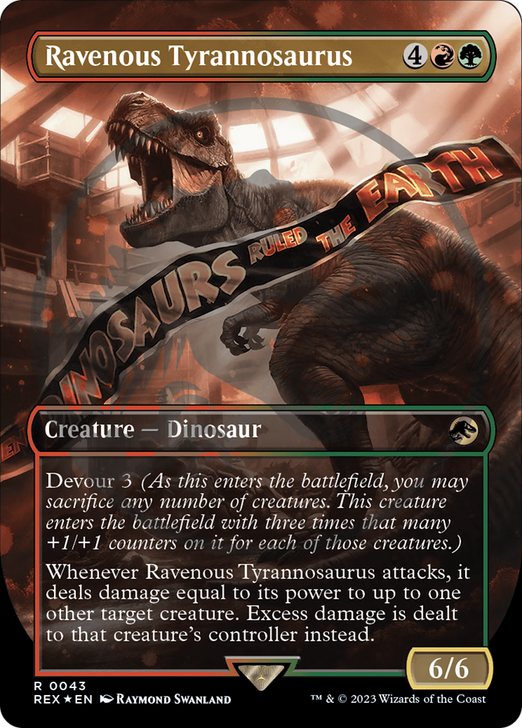 Ravenous Tyrannosaurus Emblem (Borderless) [Jurassic World Collection Tokens] | Exor Games New Glasgow