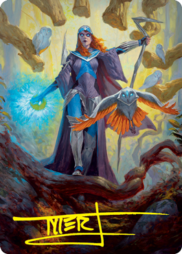 Kasmina, Enigma Sage Art Card (Gold-Stamped Signature) [Strixhaven: School of Mages Art Series] | Exor Games New Glasgow