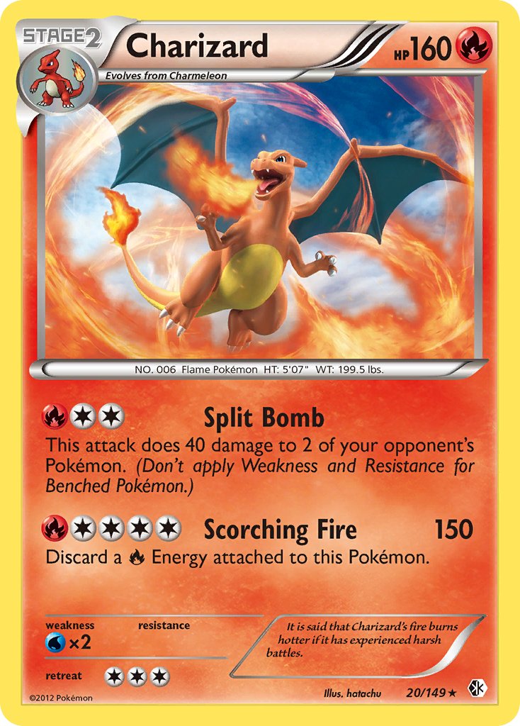 Charizard (20/149) (Cosmos Holo) (Blister Exclusive) [Black & White: Boundaries Crossed] | Exor Games New Glasgow