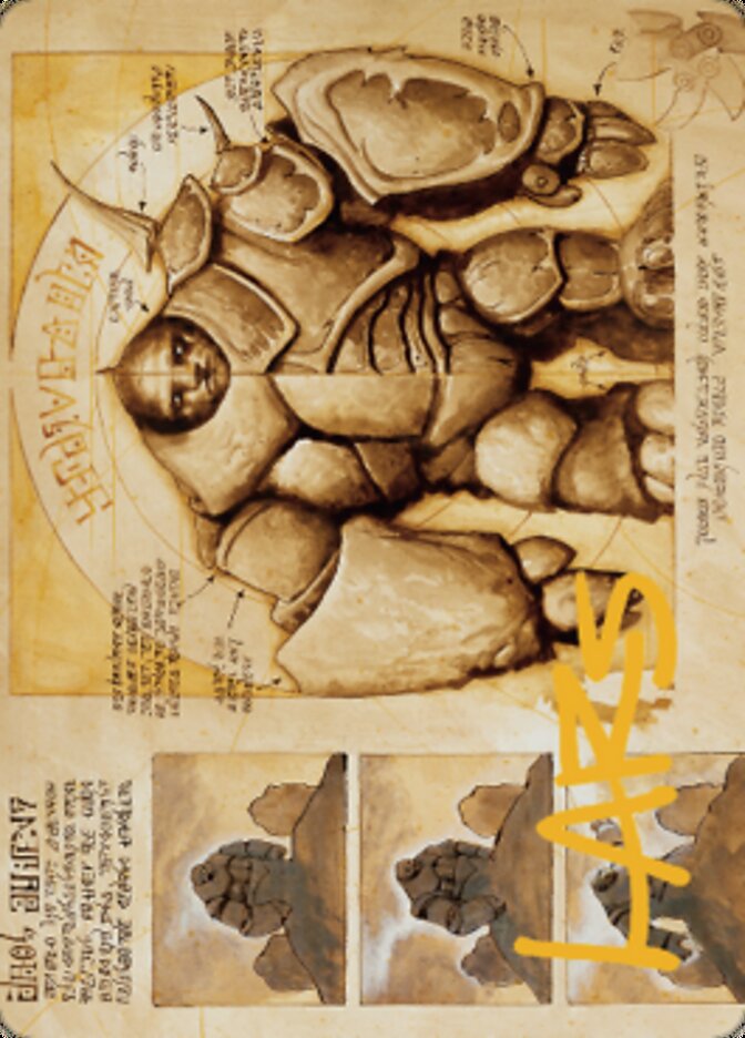 Precursor Golem Art Card (Gold-Stamped Signature) [The Brothers' War Art Series] | Exor Games New Glasgow