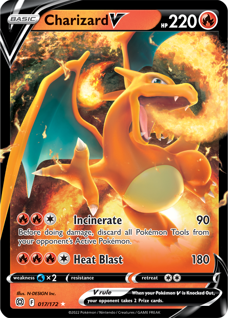 Charizard V (017/172) [Sword & Shield: Brilliant Stars] | Exor Games New Glasgow