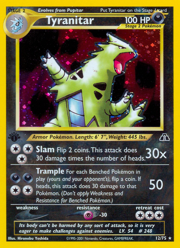 Tyranitar (12/75) [Neo Discovery 1st Edition] | Exor Games New Glasgow