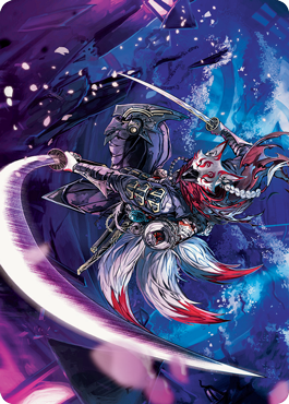 Blade-Blizzard Kitsune Art Card [Kamigawa: Neon Dynasty Art Series] | Exor Games New Glasgow