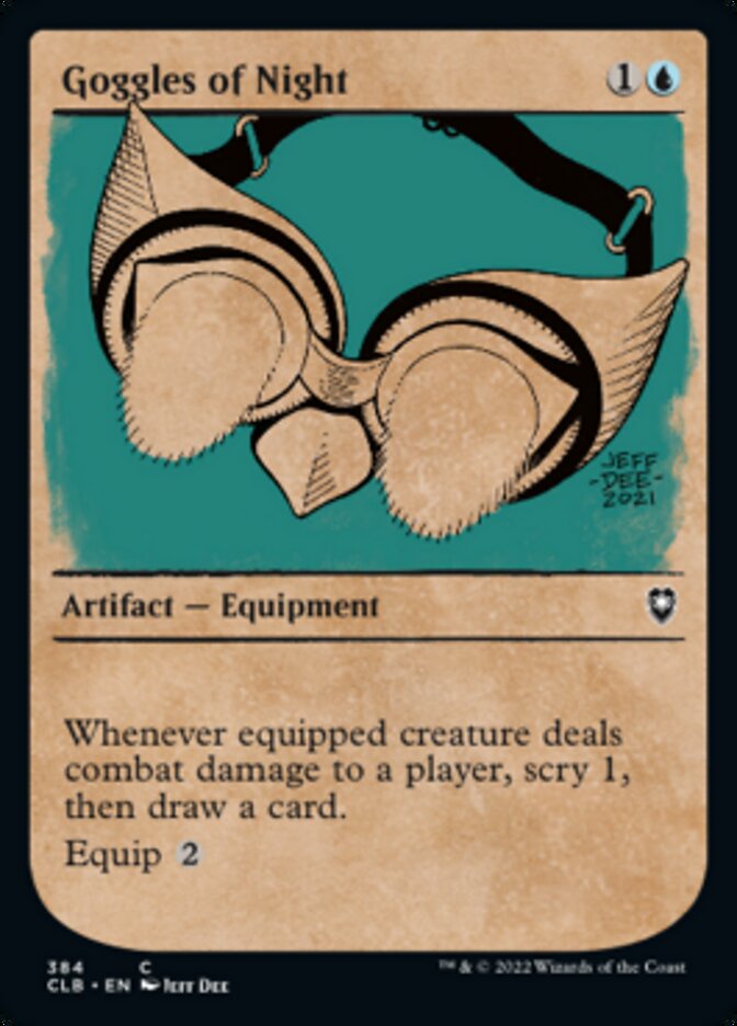 Goggles of Night (Showcase) [Commander Legends: Battle for Baldur's Gate] | Exor Games New Glasgow