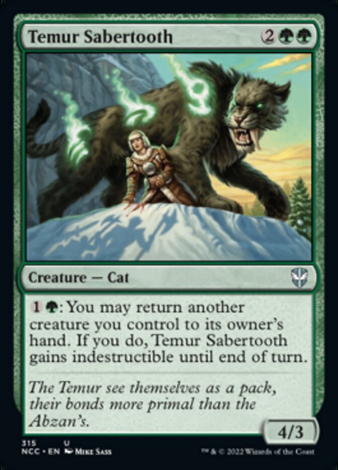 Temur Sabertooth [Streets of New Capenna Commander] | Exor Games New Glasgow