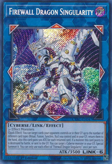 Firewall Dragon Singularity [CYAC-EN047] Secret Rare | Exor Games New Glasgow