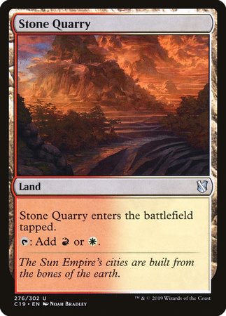 Stone Quarry [Commander 2019] | Exor Games New Glasgow