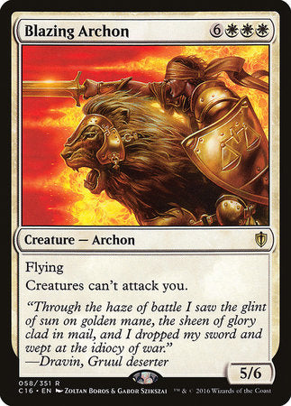 Blazing Archon [Commander 2016] | Exor Games New Glasgow