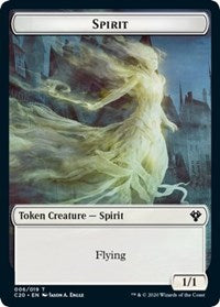 Spirit // Treasure Double-sided Token [Commander 2020 Tokens] | Exor Games New Glasgow