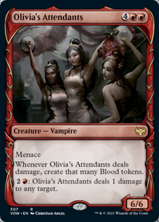 Olivia's Attendants (Showcase Fang Frame) [Innistrad: Crimson Vow] | Exor Games New Glasgow