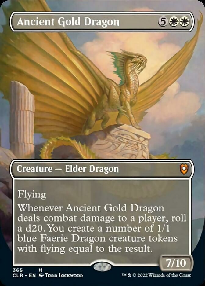 Ancient Gold Dragon (Borderless Alternate Art) [Commander Legends: Battle for Baldur's Gate] | Exor Games New Glasgow