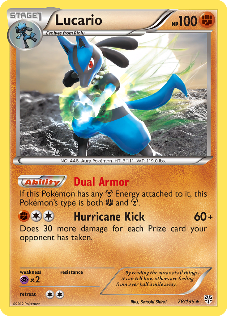 Lucario (78/135) [Black & White: Plasma Storm] | Exor Games New Glasgow