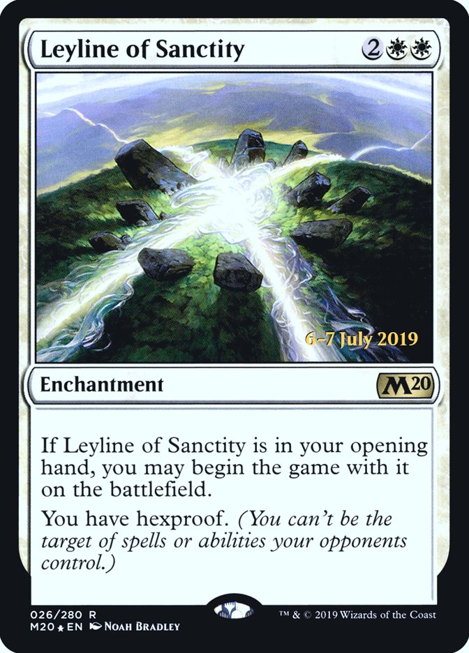 Leyline of Sanctity  [Core Set 2020 Prerelease Promos] | Exor Games New Glasgow