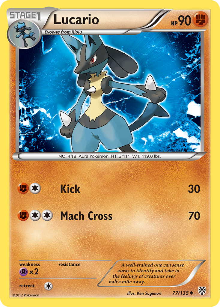 Lucario (77/135) [Black & White: Plasma Storm] | Exor Games New Glasgow