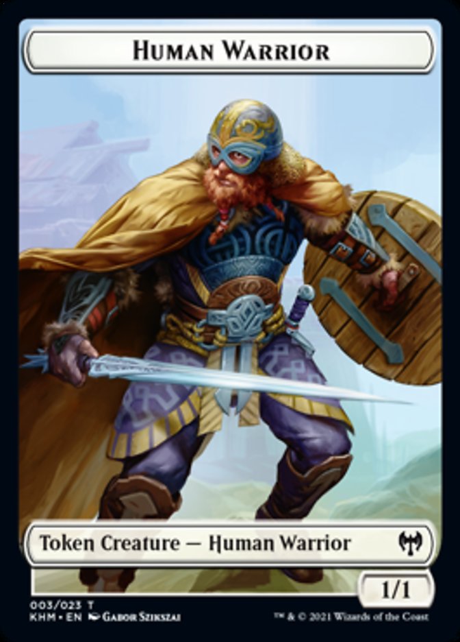 Human Warrior Token [Kaldheim] | Exor Games New Glasgow