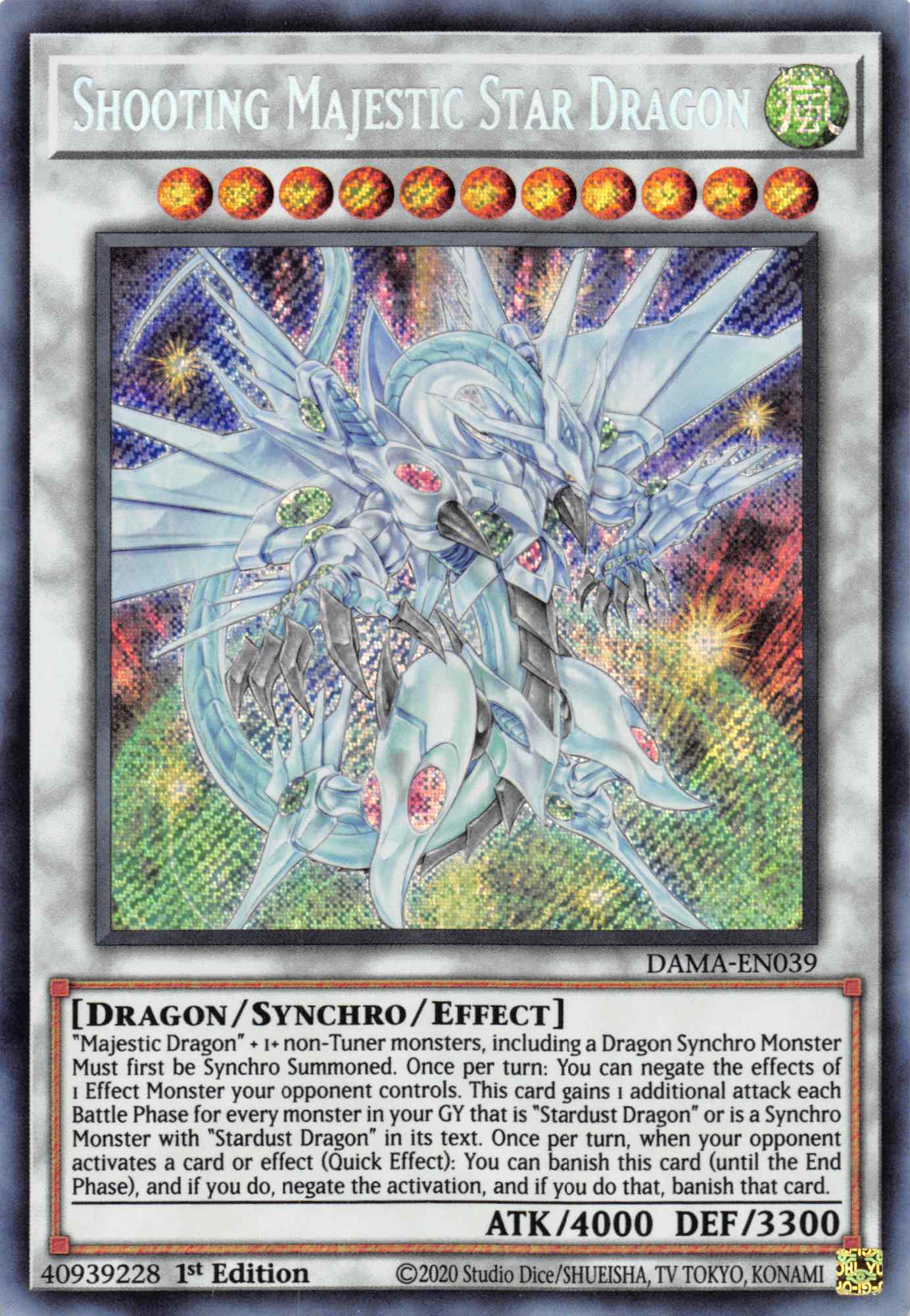 Shooting Majestic Star Dragon [DAMA-EN039] Secret Rare | Exor Games New Glasgow