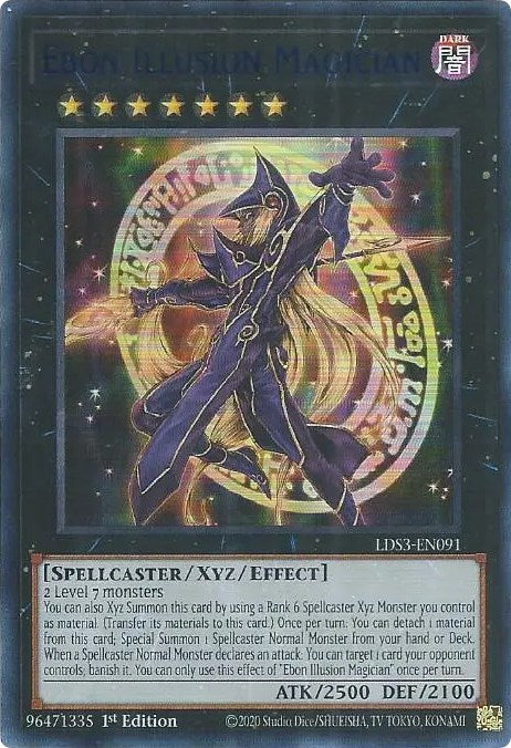 Ebon Illusion Magician (Blue) [LDS3-EN091] Ultra Rare | Exor Games New Glasgow