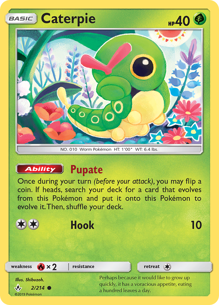 Caterpie (2/214) [Sun & Moon: Unbroken Bonds] | Exor Games New Glasgow