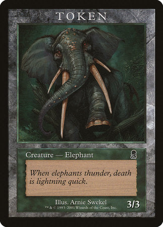 Elephant Token (Odyssey) [Magic Player Rewards 2002] | Exor Games New Glasgow