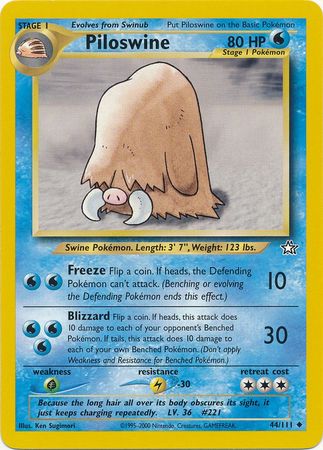 Piloswine (44/111) [Neo Genesis Unlimited] | Exor Games New Glasgow