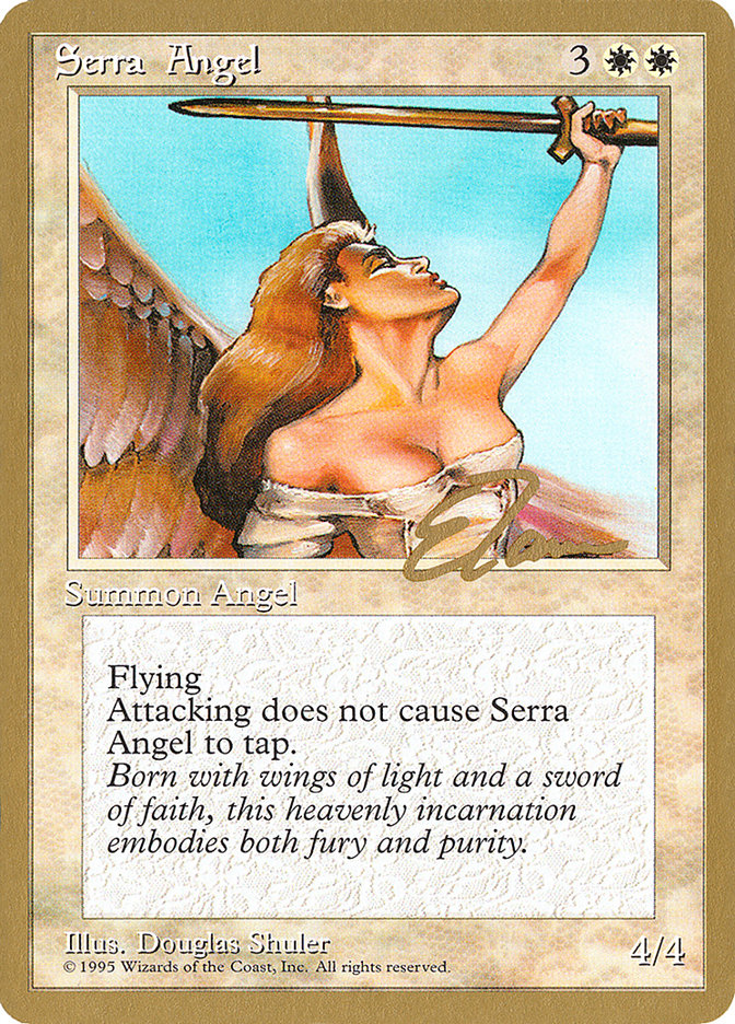 Serra Angel (Eric Tam) [Pro Tour Collector Set] | Exor Games New Glasgow