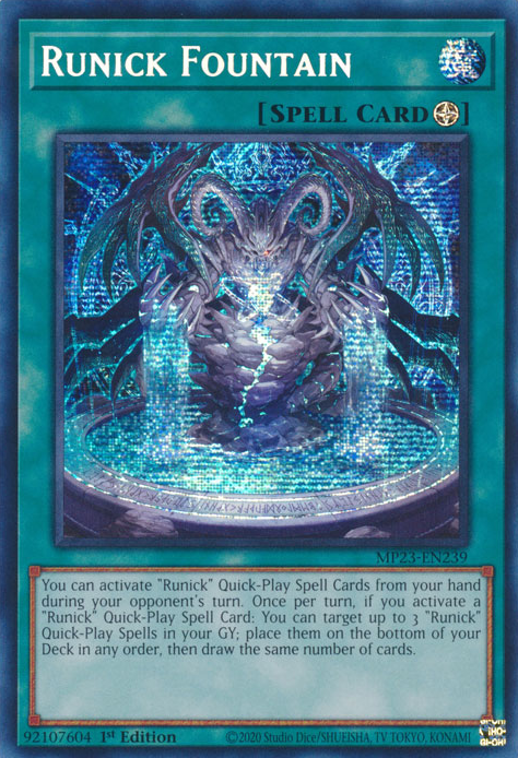 Runick Fountain [MP23-EN239] Prismatic Secret Rare | Exor Games New Glasgow