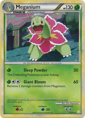 Meganium (26/123) (Cracked Ice Holo) [HeartGold & SoulSilver: Base Set] | Exor Games New Glasgow